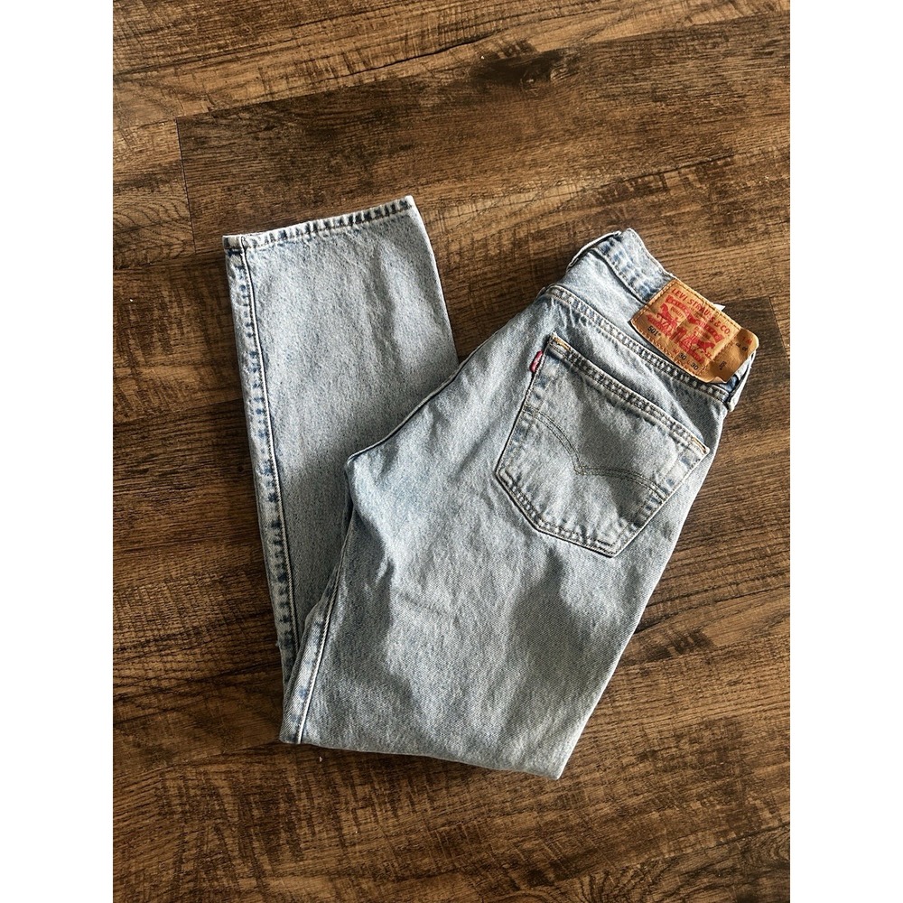 Vintage 1990s Levi's 501 Distressed Light Wash Jeans USA 30x29